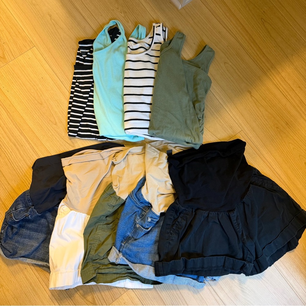 Maternity Tank Tops and Shorts Set